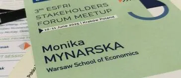 Identyfikator konferencyjny Moniki Mynarskiej